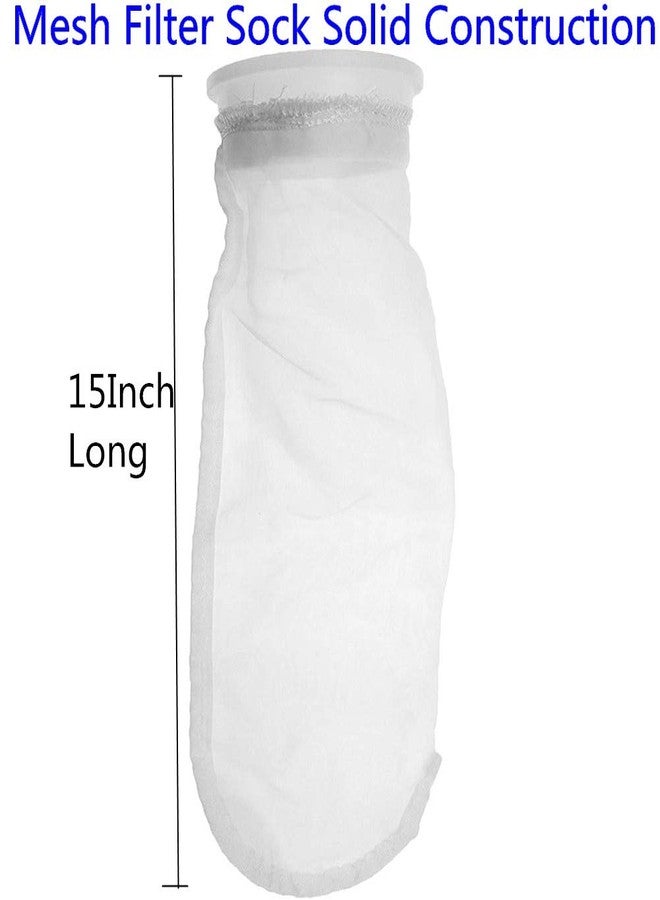 Honritone Nylon Mesh Filter Sock Bag 4 Inch Ring 50/100 / 200/300 / 400 Micron - by 15 Inch Long - 5 Pack (400 Micron - 4 Inch Ring) - Image 3